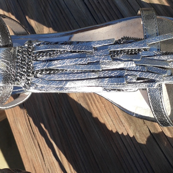 Michael Kors Silver Fringe Sandal - Picture 5 of 8